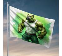 Drapeaux de salle d'université - Bulldog vert - Drapeau de puissance ultime - Vintage - Décoration de bar - Drapeau de bateau (152 x 244 cm)