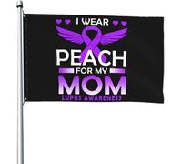 Drapeaux de sensibilisation au lupus, bannière de 1,2 m x 1,8 m, décoration extérieure pour patio, pelouse et jardin, couleurs vives et résistantes à la décoloration