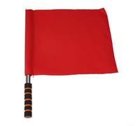 Drapeaux de signal d'arbitre pour football avec tissu en nylon antidérapant et poteau en acier inoxydable pour des appels hors-jeu et limites précis (rouge)