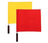 Drapeaux de Signalisation de Compétition 2 Pièces Polyester | Poignée Antidérapante, Légers, pour Arbitrage de Matchs et Rugby, Lot de 2