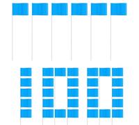 Drapeaux de signalisation pour pelouse - 100 drapeaux fluorescents pour marquage par détection,Signaux d'avertissement pour la construction de détection d'irrigation cartographie des propriétés