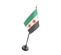 Drapeaux de table syriens décoratifs de 14 x 21 cm avec base pour la maison, le bureau et les événements culturels de la Syrie