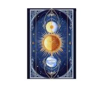 Drapeaux de tarot soleil et lune pour jardin bannière pour extérieur pour décoration de jardin 28 x 40 cm double face