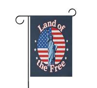 Drapeaux de vacances du 4 juillet pour la fête de l'indépendance Land of Free Blue Liberty - Bannière d'Halloween pour décoration de porche - 30,5 x 45,7 cm - Double face