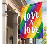Drapeaux De Vacances Durable Drapeau De Jardin Supérieure Drapeau De Décoration L'Amour C'Est L'Amour : Mois Des Fiertés Lgbt, Arc-En-Ciel, Idée Cadeau Pour Couple Intersexué M
