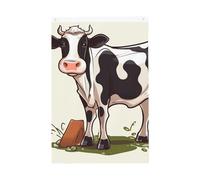 Drapeaux de vache laitière pour l'extérieur 6 x 0,9 m - Impression verticale double face - Drapeau de jardin - Bannière de vacances avec œillets - Drapeau de maison pour pelouse, porche, décoration