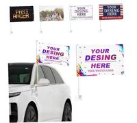 Drapeaux de Voiture Personnalisés Naispanda 30x45cm, Décor, Concevez Votre Propre Logo Photo Texte Mots, Drapeaux de Fenêtre pour les événements Sportifs Patriotiques Défilés