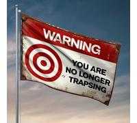 Drapeaux de voiture pour chambre Avertissement ciblé : You Are No Longer Trapping Flag College Dorm Decor Funny Pool Decor (30 x 45 cm)