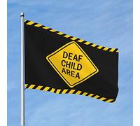 Drapeaux de voiture pour chambre d'enfant sourd, décoration de cour (60 x 90 cm)