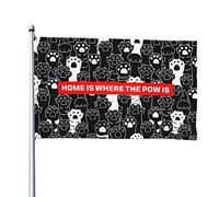 Drapeaux de voiture pour chambre, maison, « Is Where The Paw Is » - Décoration de jardin (60 x 90 cm)