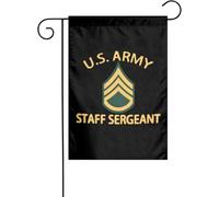 Drapeaux Décoratif Ancien Combattant D'État-Major De L'Armée Américaine Durable Drapeau Imperméable Bannière Pour Maison Pelouse Ferme 12X18 Inch