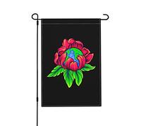 Drapeaux Décoratif Bonne Journée Internationale De La Terre Durable Drapeau Décoratif De Jardin Double Face Bannière De Cour Pour Bureaux Extérieure D'Intérieur 12X18 Inch