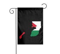 Drapeaux Décoratif Carte Des Territoires Palestiniens Imperméable Décoration De Jardin Durable Bannière Décorative Pour Vacances D'Intérieur Balcon 12X18 Inch
