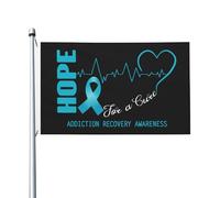 Drapeaux Décoratif Espoir De Guérison Sensibilisation Au Rétablissement De La Dépendance Amusant Bannière De Cour Imperméable Drapeau De Jardin Pour Balcon D'Intérieur Patio 3X5 Ft