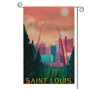 Drapeaux Décoratif États-Unis Saint Louis Bannière 12x18 Inch | Imperméable Drapeau décoratif UV Fade RéSistant Bannière décorative pour Intérieur Pelouse Fête