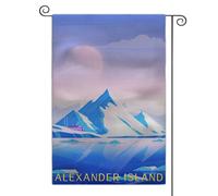 Drapeaux Décoratif Île Alexandre en Antarctique Bannière de Cour 12x18 | Inch Suspendre Drapeau De La Fierté Amusant Bannière décorative pour Vacances Ferme Bureaux