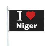 Drapeaux Décoratif J'Aime Le Niger Durable Drapeaux De Jardin Imperméable Bannière Décorative Pour Vacances Ferme Bureaux 3X5 Ft