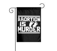 Drapeaux Décoratif L'Avortement Est Un Meurtre Imperméable Drapeau De La Fierté Amusant Bannière Pour Vacances D'Intérieur Intérieur 12X18 Inch