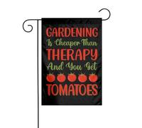 Drapeaux Décoratif Le Jardinage Est Moins Cher Qu'Une Thérapie Et Vous Obtenez Suspendre Drapeau De Bienvenue Uv Fade Résistant Bannière De Cour Pour Vacances Maison Ferme 12X18 Inch