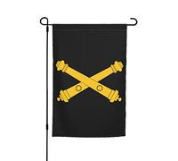 Drapeaux Décoratif L'insigne des canons croisés de l'artillerie de | campagne de l'armée américaine Bannière de Cour 12x18 Inch Double Face Drapeau de Bienvenue Amusant Bannière décorative