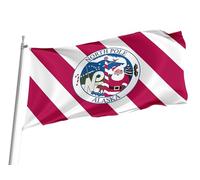 Drapeaux Décoratif Pôle Nord Alaska Double Face Drapeau De Bienvenue Amusant Bannière Décorative Pour Pelouse Balcon Extérieure 3X5 Ft