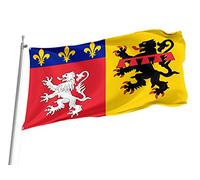 Drapeaux Décoratif Rhône France Bannière pour Ferme 3x5 FT | UV Fade RéSistant Drapeau décoratif Suspendre Bannière de Cour pour Vacances D'Intérieur