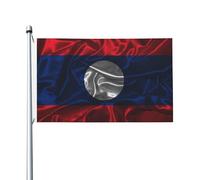 Drapeaux Décoratif Style De Soie Du Laos Imperméable Drapeau Jardin Double Face Bannière Décorative Pour Fête Patio Porche 3X5 Ft