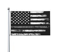 Drapeaux Décoratif Thin Gray Line Usa Uv Fade Résistant Drapeau Jardin Durable Bannière De Cour Pour Porche Extérieure Intérieur 3X5 Ft
