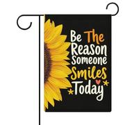 Drapeaux Décoratif Tournesol sois la raison du sourire de quelqu'un | aujourd'hui. Bannière de Cour 12x18 Inch Suspendre Drapeau UV Fade RéSistant Bannière décorative pour D'Intérieur