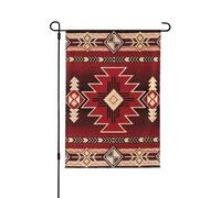 Drapeaux Décoratif Tribu Amérindienne Du Sud-Ouest Aztèque Navajo Retrona Double Face Drapeau De La Fierté Uv Fade Résistant Bannière Pour Patio Extérieure Bureaux 12X18 Inch