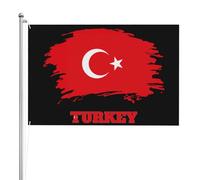 Drapeaux Décoratif Turcs Vintage Double Face Bannière De Cour Uv Fade Résistant Drapeau Pour Patio Maison Extérieure 3X5 Ft