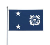 Drapeaux Décoratif Un Contre-Amiral De La Garde Côtière Des États-Unis Uv Fade Résistant Drapeau De Bienvenue Durable Bannière Décorative Pour Ferme Fête Intérieur 3X5 Ft