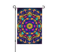 Drapeaux décoratifs à motif mandala pour l'extérieur, décoration de jardin double face pour toutes les saisons