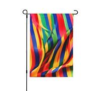 Drapeaux décoratifs à rayures arc-en-ciel pour l'extérieur, décoration de jardin double face pour toutes les saisons