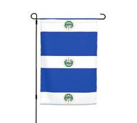 Drapeaux décoratifs de jardin imprimés El Salvador - Convient pour balcon, terrasse, pelouse, jardin, fête des mères, Noël, Halloween, décorations de vacances
