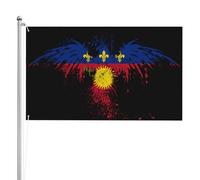 Drapeaux Décoratifs D'Extérieur Aigle De Guadeloupe Bannière Décorative Léger Bannière De Cour 100% Polyester Drapeau De Jardin Pour Club Faire La Fête Patio 90X150Cm