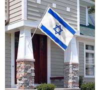 Drapeaux Décoratifs D'Extérieur Drapeau D'Israël Drapeau De Jardin Léger Bannière Décorative Couleurs Éclatantes Bannière De Cour Pour Bar Faire La Fête Chambre 90X150Cm