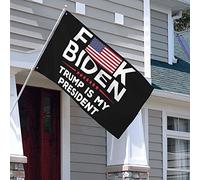 Drapeaux Décoratifs D'Extérieur Fuck Biden Est Mon Président Bannière De Jardin Vintage Drapeau De Décoration De Jardin Décoratif Bannière De Cour Pour Pelouse Jardin Cour 90x150 cm