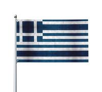 Drapeaux décoratifs d'extérieur imprimés de drapeau grec de 0,9 x 1,5 m, légers et beaux, adaptés pour les terrasses en plein air et les célébrations de festivals.