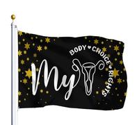 Drapeaux Décoratifs D'Extérieur Mon Corps Mon Choix Mon Droit Bannière Décorative 100% Polyester Bannière De Cour Couleurs Éclatantes Drapeau De Jardin Pour Patio Procession 90X150Cm