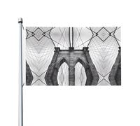 Drapeaux décoratifs double face, drapeaux à motif Brooklyn Bridge avec œillets, adaptés pour accrocher dans les jardins et les fêtes.