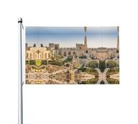 Drapeaux décoratifs double face, drapeaux Israël à la tour de David avec œillets, adaptés pour accrocher dans les jardins et les fêtes.