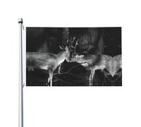 Drapeaux décoratifs double face, jolis drapeaux à motifs de cerfs avec œillets, adaptés pour accrocher dans les jardins et les fêtes.