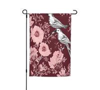 Drapeaux décoratifs double face pour extérieur, 45 x 30 cm, drapeaux de jardin floraux pour l'extérieur, bannière de cour en polyester résistant aux intempéries pour jardin, terrasse, pelouse, drapeau