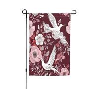 Drapeaux décoratifs double face pour extérieur, 45 x 30 cm, drapeaux de jardin floraux pour l'extérieur, bannière de cour en polyester résistant aux intempéries pour jardin, terrasse, pelouse, drapeau
