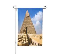 Drapeaux décoratifs double face pour extérieur, 45 x 30 cm, drapeaux de jardin pyramides d'Égypte pour extérieur, bannière de cour en polyester résistant aux intempéries pour jardin, terrasse, pelouse