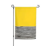 Drapeaux décoratifs double face pour extérieur, 45 x 30 cm, jaune moutarde et noir, bannière de cour en polyester résistant aux intempéries pour jardin, terrasse, pelouse, drapeau de maison résistant