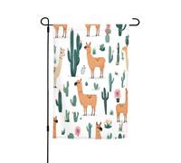 Drapeaux décoratifs double face pour extérieur 45 x 30 cm, jolis drapeaux de jardin en alpaga lama pour l'extérieur, bannière de cour en polyester résistant aux intempéries pour jardin, terrasse