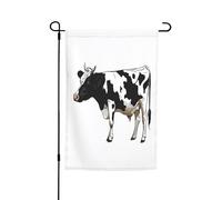 Drapeaux décoratifs double face pour extérieur, 45 x 30 cm, motif vache en noir et blanc, bannière de cour en polyester résistant aux intempéries pour jardin, terrasse, pelouse, drapeau de maison