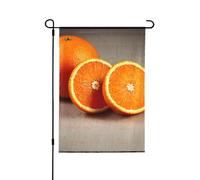 Drapeaux décoratifs en forme de fruits d'orange pour l'extérieur, décoration de jardin double face pour toutes les saisons